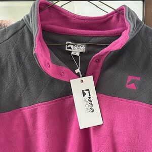 Grand Slam Pink and Gray Fleece Pullover